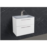 Saphir - Badmöbelset 60 cm mit Glaswaschtisch und Unterschrank von Intarbad
