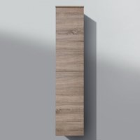 Seitenschrank, Hochschrank Bad Grifflos, H/B/T: 161,6/35/32,5cm, komplett vormontiert Beton Anthrazit von Intarbad