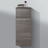 Seitenschrank Highboard Bad Maße: H/B/T 87,6/35/32,5cm komplett vormontiert Beton Anthrazit von Intarbad