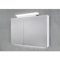 Spiegelschrank 100 cm LED Acryl Aufsatzleuchte doppelseitig verspiegelt von Intarbad