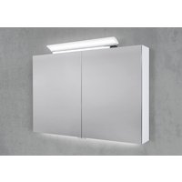 Spiegelschrank 100 cm LED Acryl Aufsatzleuchte doppelseitig verspiegelt von Intarbad