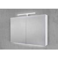 Spiegelschrank 100 cm mit MULTI LED Acryl Aufsatzleuchte Doppelspiegeltüren Spiegelschrank 100 cm mit MULTI LED Acryl Aufsatzleuchte Doppelspiegeltüren von Intarbad