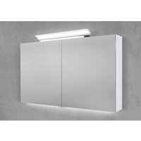 Spiegelschrank 120 cm LED Acryl Aufsatzleuchte doppelseitig verspiegelt von Intarbad