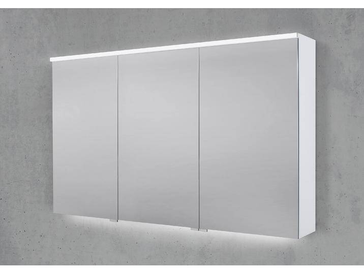 Spiegelschrank 120 cm integrierte MULTI Light LED Beleuchtung Doppelspiegeltüren von Intarbad