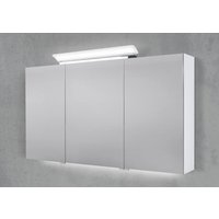 Spiegelschrank 130 cm LED Acryl Aufsatzleuchte doppelseitig verspiegelt von Intarbad