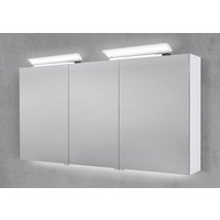 Spiegelschrank 140 cm 2x LED Acryl Aufsatzleuchte doppelseitig verspiegelt von Intarbad