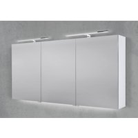 Spiegelschrank 150 cm mit 2x MULTI Light LED Chrom Beleuchtung Doppelspiegeltüren von Intarbad