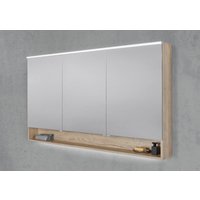 Spiegelschrank 150 cm mit offenem Fach MULTI Light LED Beleuchtung Doppelspiegeltüren von Intarbad