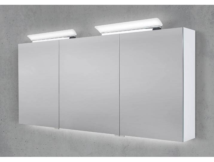 Spiegelschrank 160 cm 2x LED Acryl Aufsatzleuchte doppelseitig verspiegelt von Intarbad
