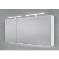 Spiegelschrank 160 cm 2x MULTI LED Acryl-Aufsatzleuchte Doppelspiegeltüren von Intarbad