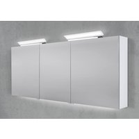 Spiegelschrank 170 cm 2x LED Acryl Aufsatzleuchte doppelseitig verspiegelt von Intarbad