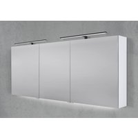 Spiegelschrank 170 cm mit 2x MULTI LED Aufsatzleuchte Doppelspiegeltüren von Intarbad