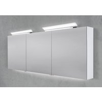 Spiegelschrank 180 cm 2x LED Acryl Aufsatzleuchte doppelseitig verspiegelt von Intarbad