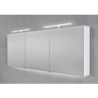 Spiegelschrank 180 cm 2x MULTI LED Acryl Aufsatzleuchte Doppelspiegeltüren von Intarbad