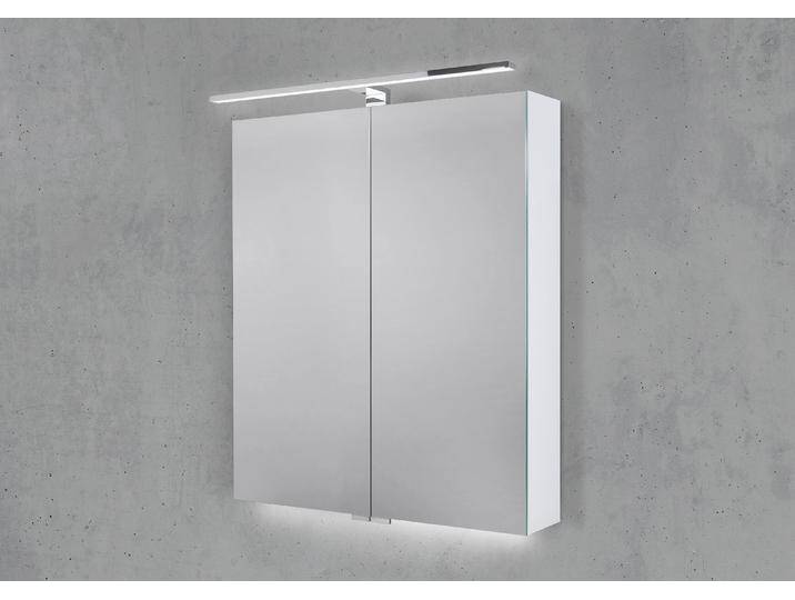 Spiegelschrank 60 cm MULTILight LED Chrom Beleuchtung Doppelspiegeltüren von Intarbad