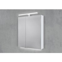 Spiegelschrank 60 cm mit MULTI LED Acryl Aufsatzleuchte Doppelspiegeltüren von Intarbad