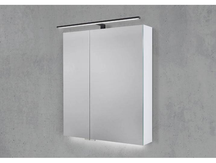 Spiegelschrank 60 cm mit MULTI LED Aufsatzleuchte von Intarbad