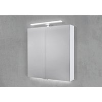 Spiegelschrank 70 cm mit MULTI LED Acryl Aufsatzleuchte Doppelspiegeltüren von Intarbad