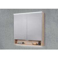 Spiegelschrank 80 cm mit offenem Fach integrierte MULTI Light LED Beleuchtung Doppelspiegeltüren Spiegelschrank 80 cm mit offenem Fach integrierte MULTI Light LED Beleuchtung Doppelspiegeltüren von Intarbad