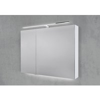 Spiegelschrank 90 cm mit LED Chrom Beleuchtung Doppelspiegeltüren Spiegelschrank 90 cm mit LED Chrom Beleuchtung Doppelspiegeltüren von Intarbad