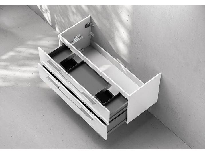 Unterschrank Intarbad Deluxe als Zubehör für Doppelwaschtisch Geberit iCon 120cm (für 2 Abläufe) von Intarbad