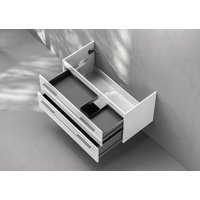 Unterschrank Intarbad Deluxe als Zubehör für Waschtisch Geberit iCon 90cm mit Ablage links von Intarbad