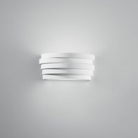 Intec - Lackierbare Gips-Wandleuchte mit satiniertem Glasdiffusor Flow von Intec