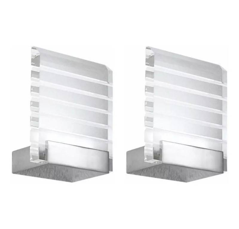 Intech LED Außen-Wandleuchte [2ERPACK] Wandlampe LED Wandleuchte Badezimmer, ohne Leuchtmittel, Kaltweiß, 230V Spiegel Glas Leuchte von Intech