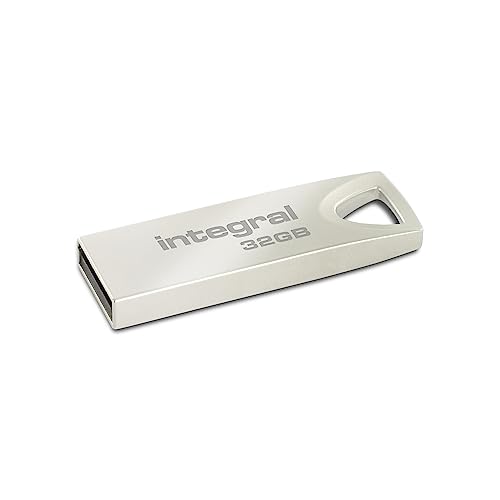Integral 32GB USB-Speicher 2.0 Flash-Laufwerk Arc mit Metallgehäuse für Schlüsselringe, eine stilvolle und elegante Lösung zum Übertragen und Sichern Ihrer Dateien Integral 32GB USB-Speicher 2.0 Flash-Laufwerk Arc mit Metallgehäuse für Schlüsselringe, eine stilvolle und elegante Lösung zum Übertragen und Sichern Ihrer Dateien von Integral