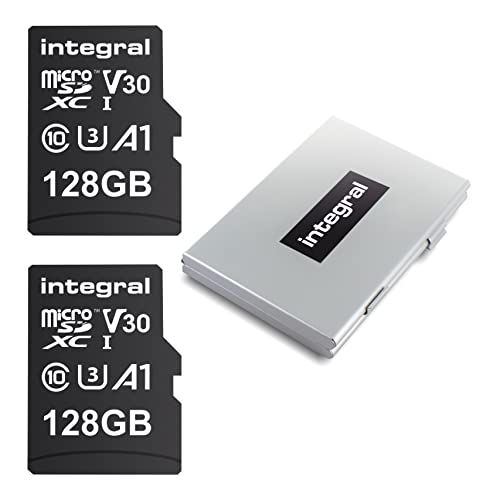 Integral 128 GB 2- Pack Micro-SD-Karte 4K Video Premium High Speed Speicherkarte SDXC bis zu 100 MB s Lesegeschwindigkeit und 50 MB s Schreibgeschwindigkeit V30 C10 U3 UHS-I A1 Integral 128 GB 2- Pack Micro-SD-Karte 4K Video Premium High Speed Speicherkarte SDXC bis zu 100 MB s Lesegeschwindigkeit und 50 MB s Schreibgeschwindigkeit V30 C10 U3 UHS-I A1 von Integral