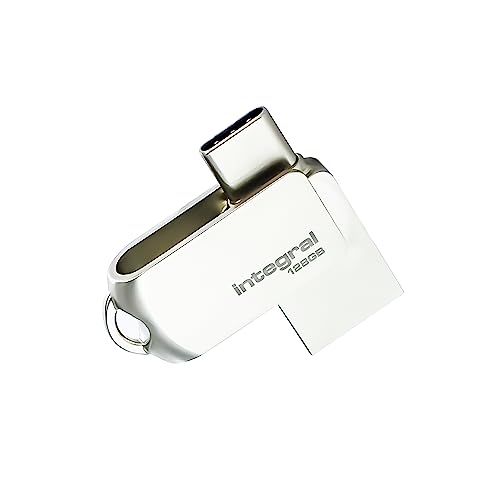 Integral 128GB 360-Dual USB 3.2 Gen 1 Typ A & USB-C Flash-Laufwerk - 5Gbps Übertragungen - Plug & Play - Kompatibel mit PC, Laptop, Smartphones, iPhone 15/16, MacBook Pro/Air und iPad Pro von Integral