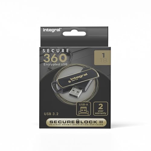 Integral 1TB Secure360 256-Bit Software Encrypted 3.0 USB Stick - Funktionierende & verschlüsselte Doppelpartition, intelligenter Schutz vor Passwortangriffen & 360 Grad drehbares Gehäuse Integral 1TB Secure360 256-Bit Software Encrypted 3.0 USB Stick - Funktionierende & verschlüsselte Doppelpartition, intelligenter Schutz vor Passwortangriffen & 360 Grad drehbares Gehäuse von Integral