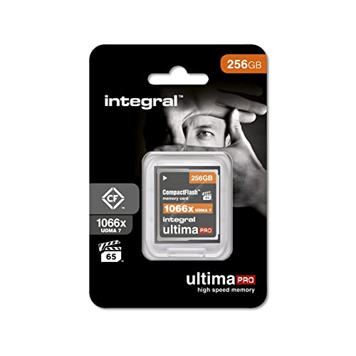 Integral 256GB Compact Flash Karte UDMA-7 1066x Speed VPG-65 160MB/s Lesen und 135MB/s Beschreiben Professionelle High Speed Speicherkarte von Integral