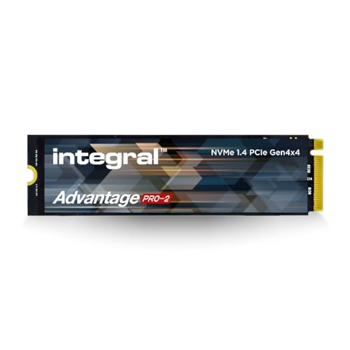 Integral 2TB Advantage Pro-2 M.2 2280 PCIe Gen4 X4 NVMe 1.4 SSD - Up to 7300MB/s Read & 6400MB/s Write - Gaming, Video & Photo Editing, Design, 3D Rendering and More – Internal Gen4 Solid State Drive von Integral