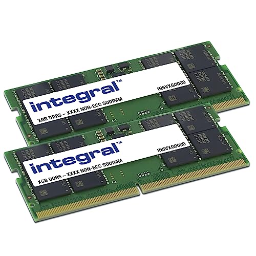 Integral 32GB Kit (2x16GB) DDR5 RAM 5200MHz SODIMM Laptop Notebook MacBook Arbeitsspeicher-Modul von Integral