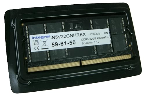 Integral 32GB DDR5 RAM 4800MHz SODIMM Laptop Notebook MacBook Arbeitsspeicher-Modul Integral 32GB DDR5 RAM 4800MHz SODIMM Laptop Notebook MacBook Arbeitsspeicher-Modul von Integral