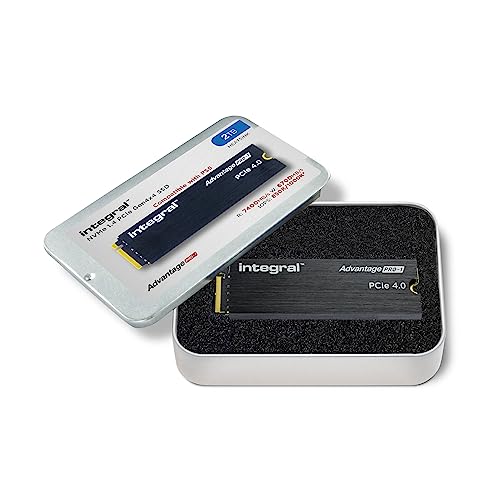 Integral Advantage PRO-1 2TB NVME SSD M.2 2280 PCIe Lightning-Fast Gen4x4 R-7400MB/s W-6700MB/s Solid State Drive Eingebauter Kühlkörper Kompatibel mit PS5 | M2 SSD | PS5 SSD | SSD 2TB | 2TB SSD von Integral