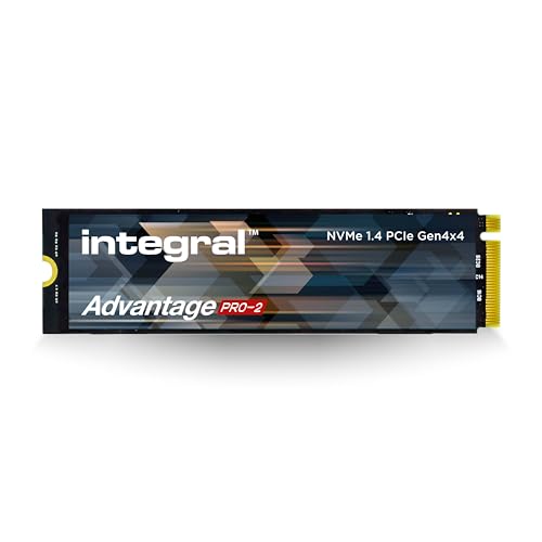 Integral 1TB Advantage Pro-2 M.2 2280 PCIe Gen4 X4 NVMe 1.4 SSD - Up to 7200MB/s Read & 6100MB/s Write - Gaming, Video & Photo Editing, Design, 3D Rendering and More – Internal Gen4 Solid State Drive von Integral