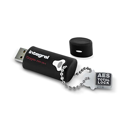 Integral 32GB Crypto-140-2 256-Bit 3.0 USB Stick verschlüsselt - USB Stick Passwort geschützt FIPS 140-2 Level 3 zert, dreilagiges, wasserdichtes Design XTS-AES von Integral