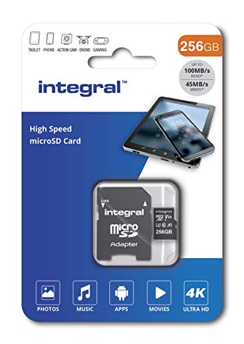 Integral INMSDX256G-100V30 256 GB Micro-SD-Karte MICROSDXC UHS-1 U3 CL10 V30 A1 von Integral
