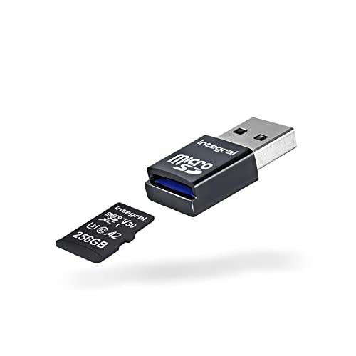 Integral Micro SD USB3.0-Speicherkarten-Lesegerät - bis zu 180 MB/s Lese- und 130 MB/s Schreibgeschwindigkeit, kompakt & ultraflach und kompatibel mit Micro SD, microSDHC und microSDXC von Integral