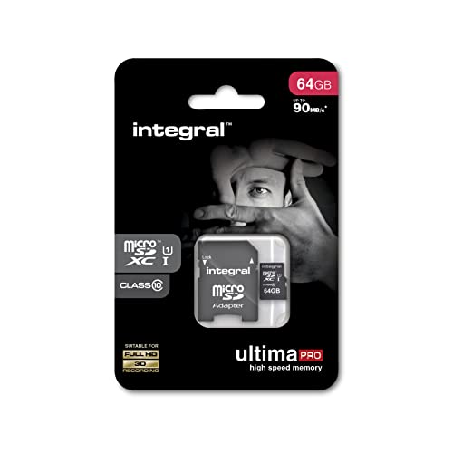 Integral Ultimapro - Memory Card 128GB microSDHC/XC 90MB/s Class 10 UHS-I U1 + Adapter von Integral