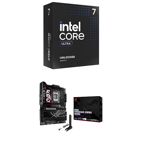 Intel® Core™ Ultra 7 265K 20-Core up to 5.5 GHz + ASUS ROG Maximus Z890 Hero ATX, 22+1+2+2 Power Stages, DDR5, PCIe 5.0, 6X M.2, WiFi 7, AI Overclocking, PCIe Slot Q-Release Slim von Intel