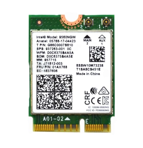 Intel 9560NGW Dual Band Wireless-AC 9560 Bluetooth 5.0 WiFi Card G86C0007S810 Intel 9560NGW Dual Band Wireless-AC 9560 Bluetooth 5.0 WiFi Card G86C0007S810 von Intel