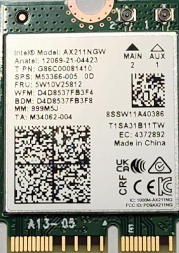 Intel AX211 IEEE 802.11ax Bluetooth 5.3 Wi-Fi/Bluetooth Combo Adapter von Intel