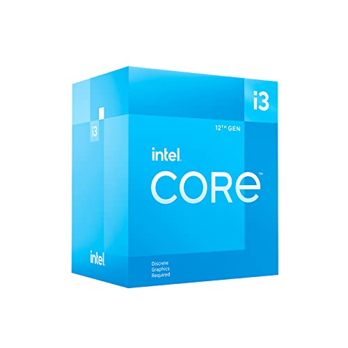Intel Core i3-12100F 12. Generation Desktop Prozessor (Basistakt: 3.3GHz, 4 Kerne, LGA1700, RAM DDR4 und DDR5 bis zu 128GB) BX8071512100F von Intel