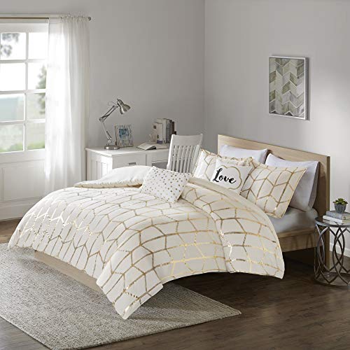 Intelligent Design Raina Duvet Cover Set, King/Cal King, Ivory/Gold von Intelligent Design
