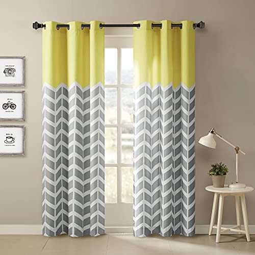 Intelligent Design Vorhänge mit Zickzackmuster, für Wohnzimmer oder Schlafzimmer, modern, 106 x 213 cm, 2 Stück von Intelligent Design