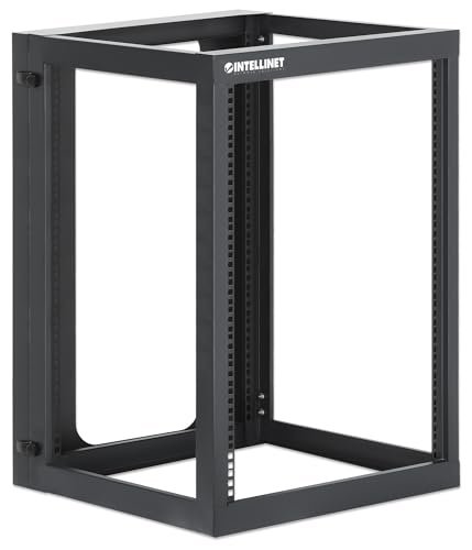 INTELLINET 716161 Wandschrank 19" Open Frame 4 Stangen 15U Schwarz von Intellinet