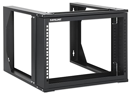 INTELLINET 716178 Wandschrank 19" Open Frame 2 Streben Flat Pack 6U Schwarz von Intellinet